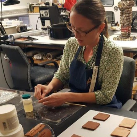 Smithsonian American Art Museum Objects Conservator Ariel O'Conor Testing Treatment Options fro Unfired Clay